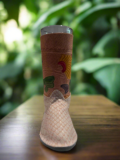 Tequila shot boot style lined in leather