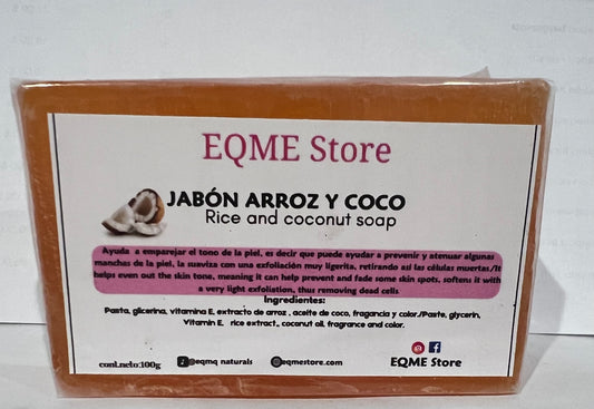 Jabón arroz y coco