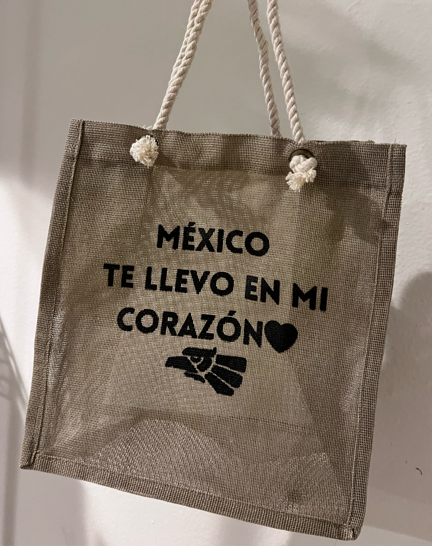 Jute bag with Mexican print