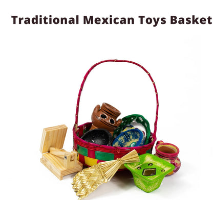 Traditional Mexican toys basket