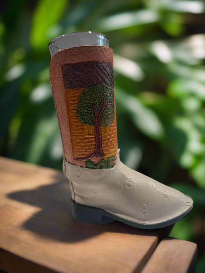 Tequila shot boot style lined in leather