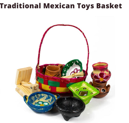 Traditional Mexican toys basket