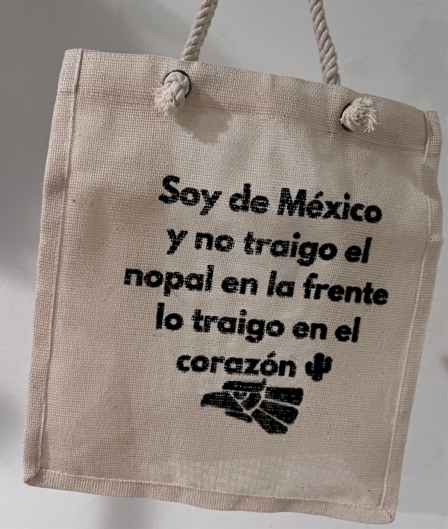 Jute bag with Mexican print