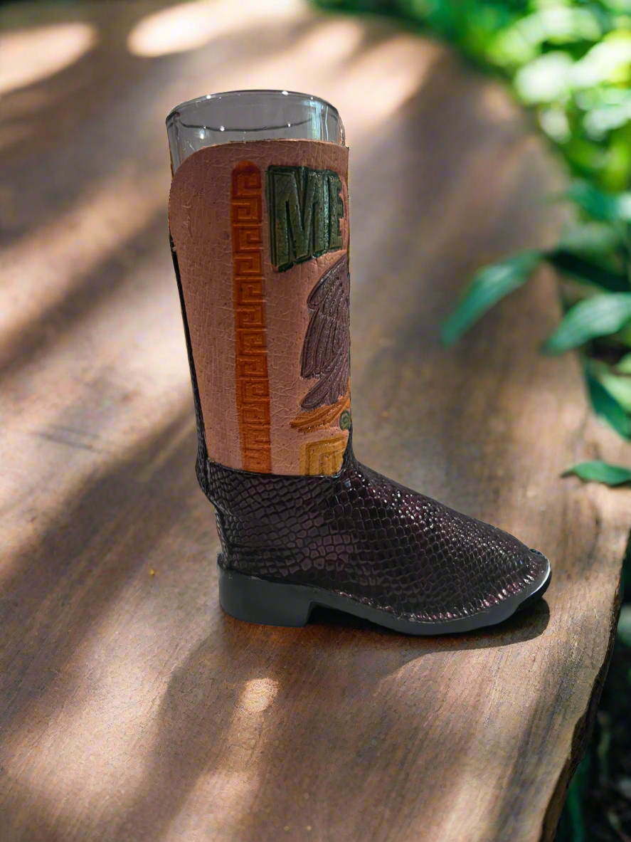 Tequila shot boot style lined in leather