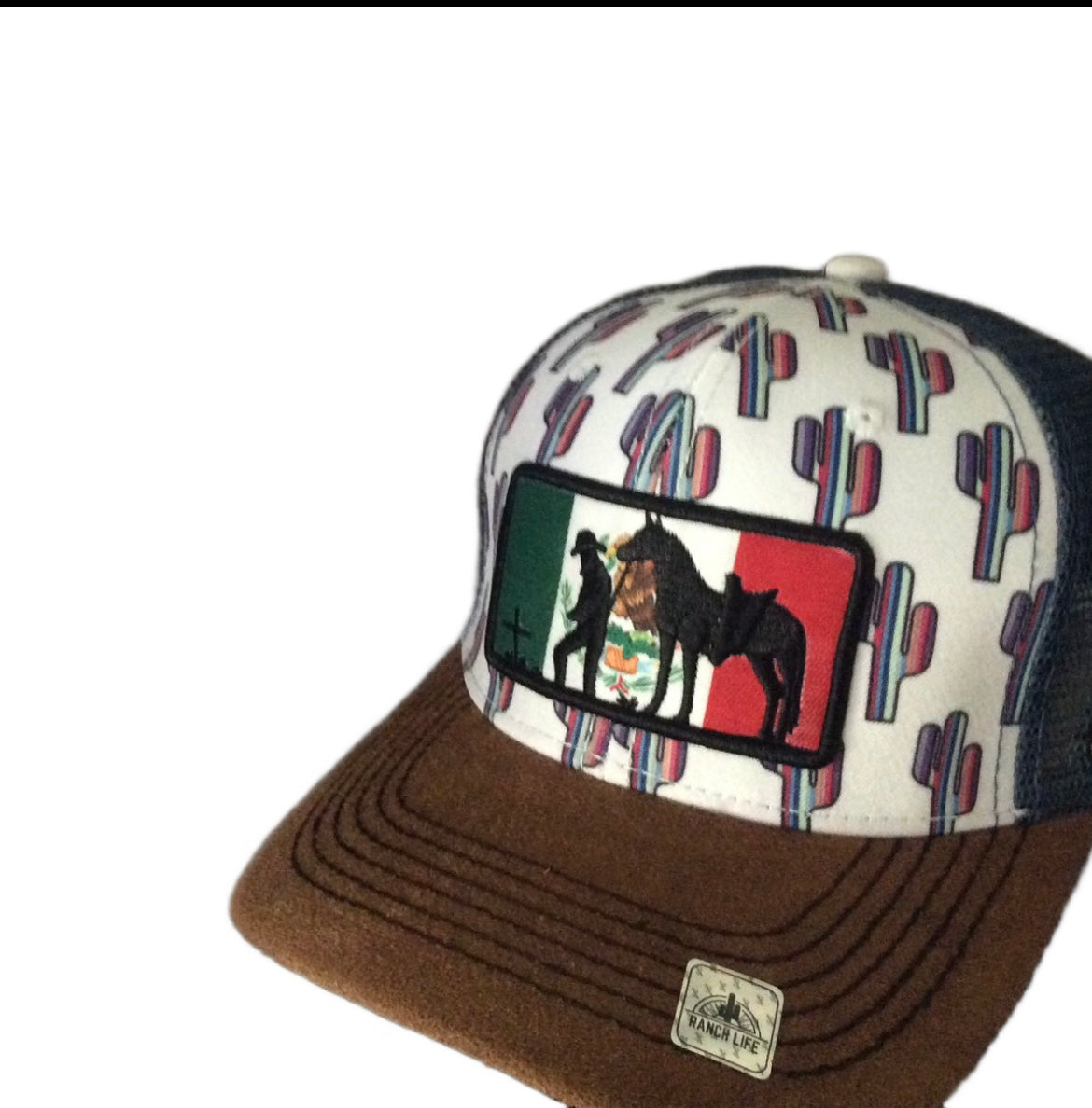 Unisex hat with Mexican flag print