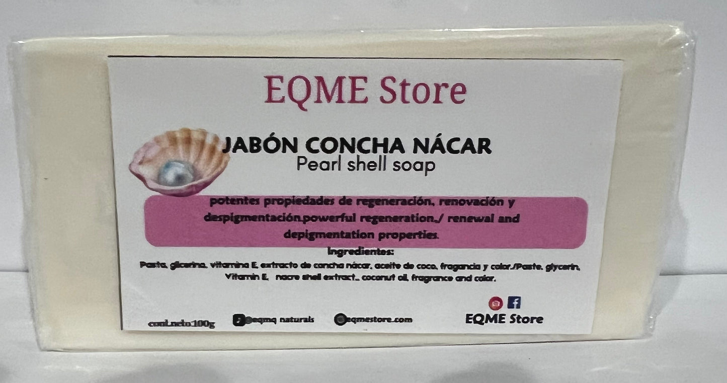 Mother of pearl shell soap