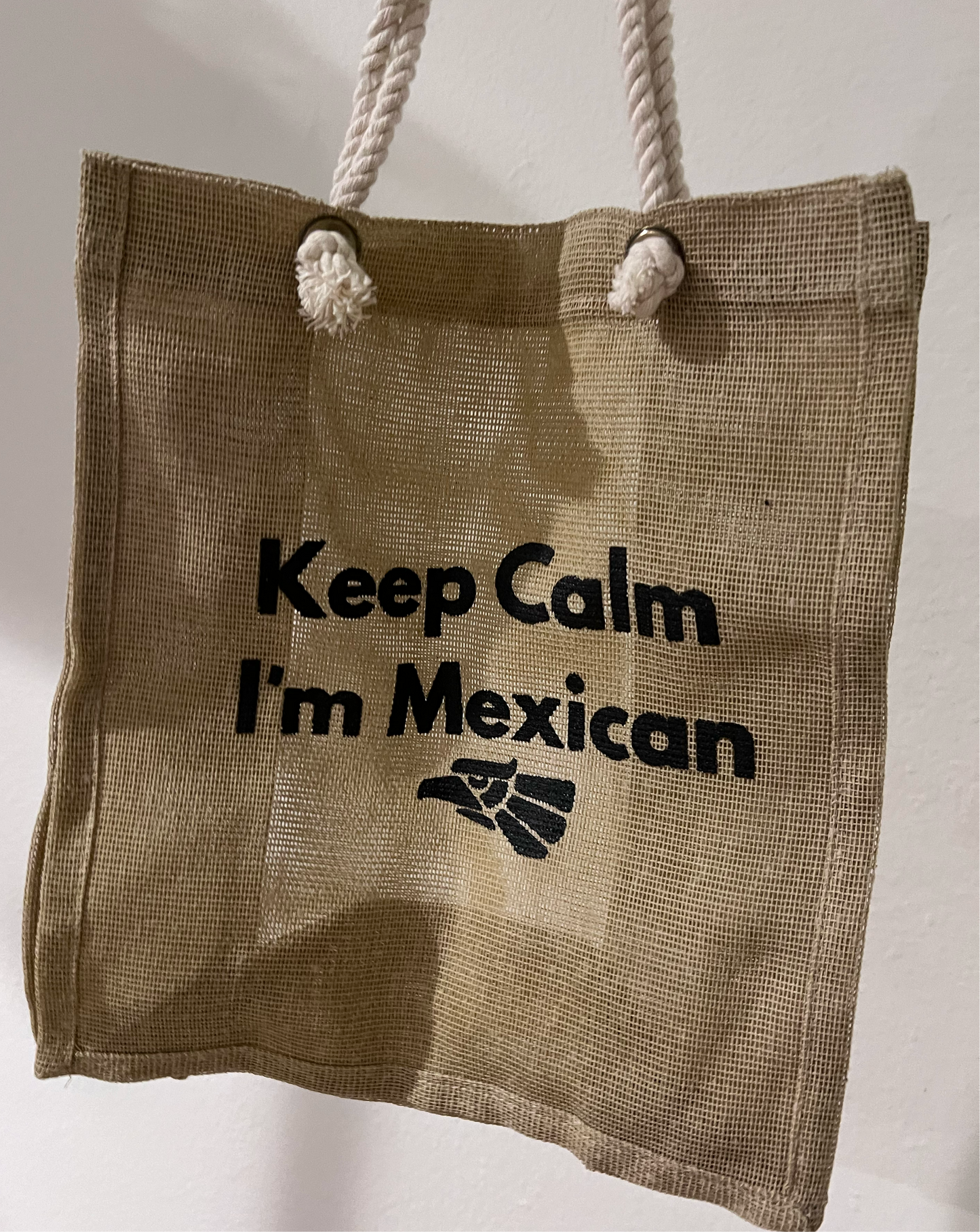 Jute bag with Mexican print