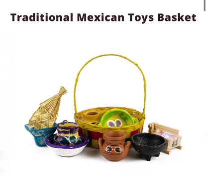 Traditional Mexican toys basket