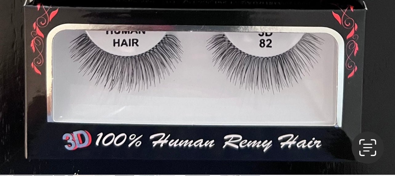 100% human hair eyelashes 3D