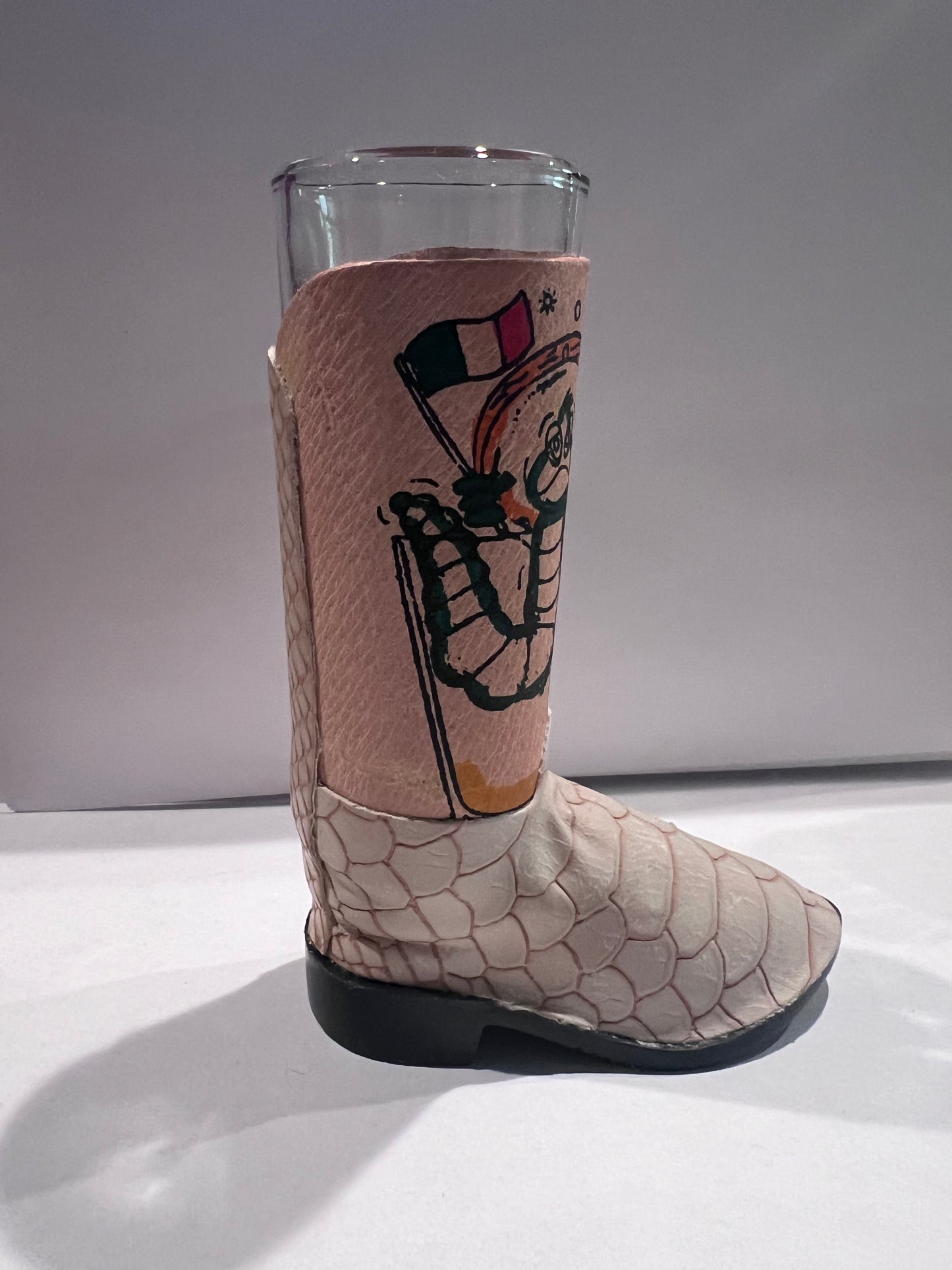 Tequila shot boot style lined in leather