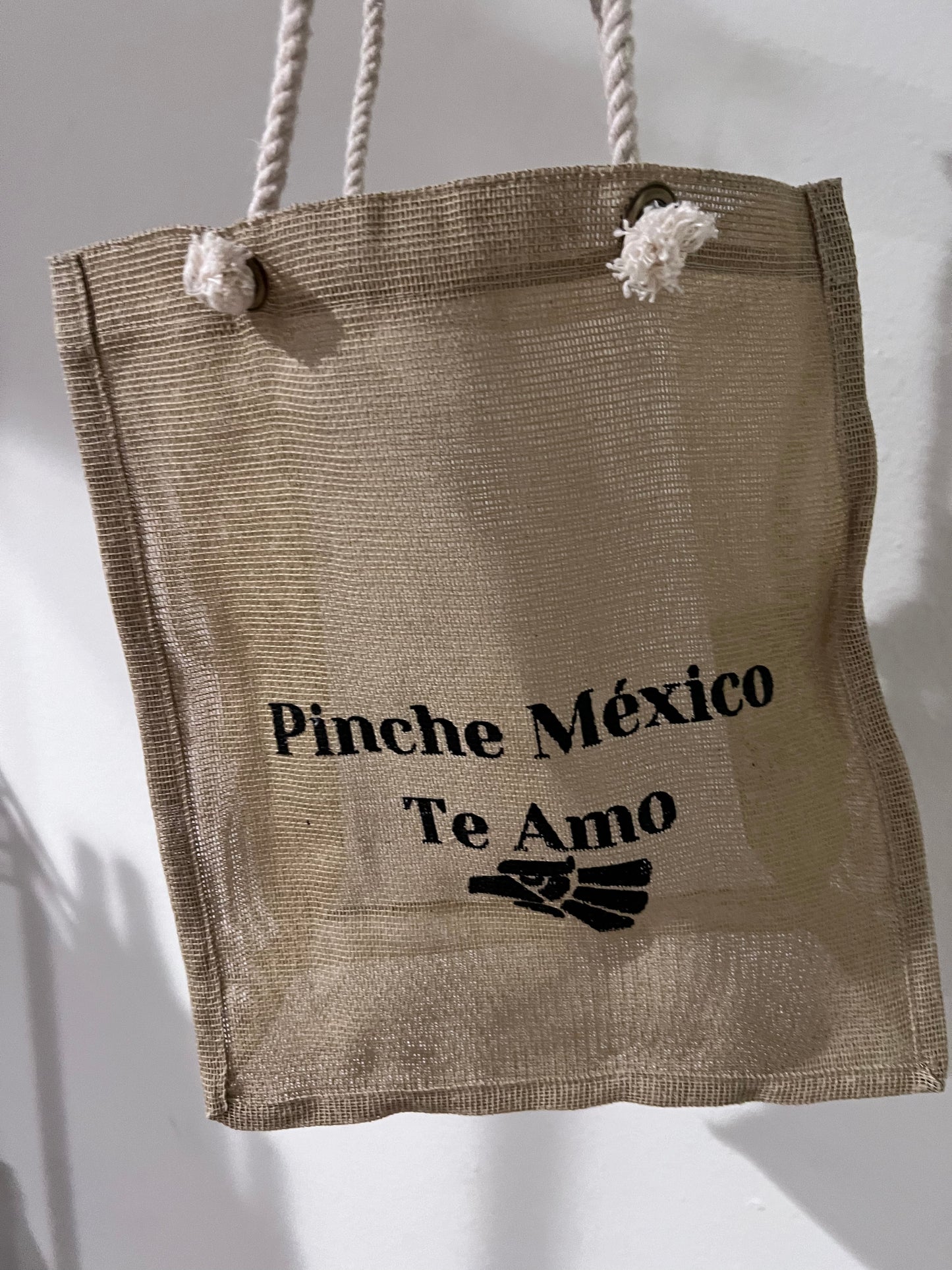 Jute bag with Mexican print